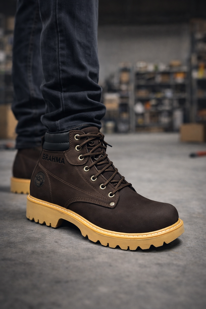 Botas Hombre Cuero Casuales Clásicas Trabajo Antideslizantes