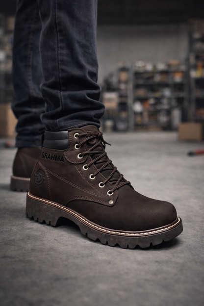 Botas Hombre Cuero Casuales Clásicas Trabajo Antideslizantes
