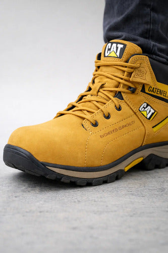 Botas Hombre Punta Seguridad Cuero Nobuck Casuales