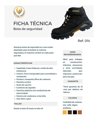 Botas Seguridad Hombre Dieléctricas Cuero Trabajo Industrial