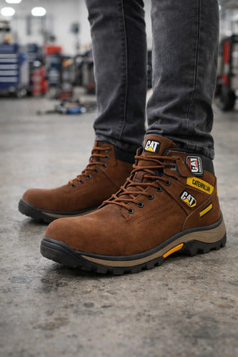Botas Hombre Punta Seguridad Cuero Nobuck Casuales