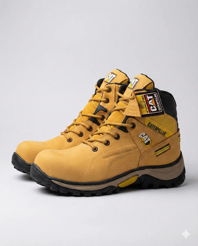 Botas Hombre Punta Seguridad Cuero Nobuck Casuales