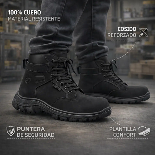 Botas Hombre De Seguridad Dieléctricas Cuero Industriales