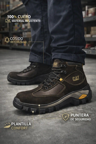Botas Hombre Punta Seguridad En Cuero Nobuck Dieléctricas
