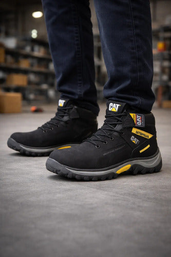 Botas Hombre Punta Seguridad Cuero Nobuck Casuales