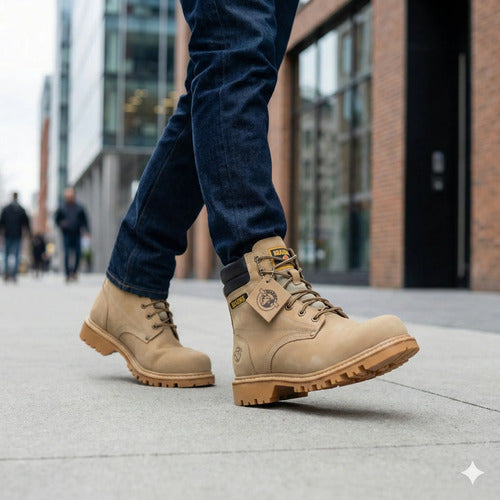 Botas Hombre Cuero Casuales Clásicas Antideslizantes Cosidas