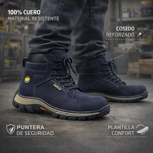 Botas Hombre De Seguridad Dieléctricas Cuero Industriales
