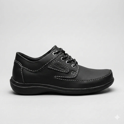 Zapatos Hombre Calzado Casual Cuero Cosidos Confort Negro 39