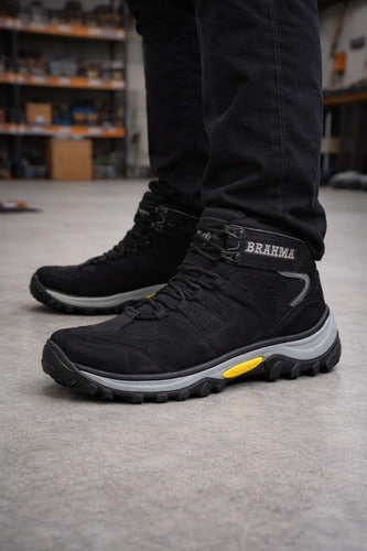 Botas Hombre Punta Seguridad Dieléctricas Cuero Nobuck