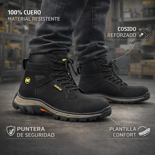 Botas Hombre De Seguridad Dieléctricas Cuero Industriales