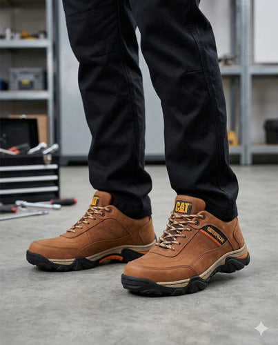 Zapatos Hombre Calzado Casual En Cuero Cosidos Senderismo