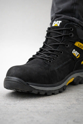 Botas Hombre Punta Seguridad Cuero Nobuck Casuales