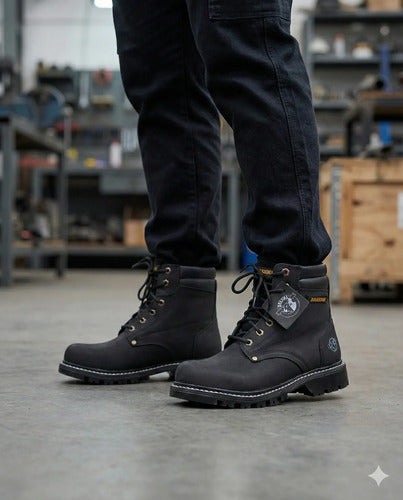 Botas Hombre Cuero Casuales Clásicas Antideslizantes Cosidas