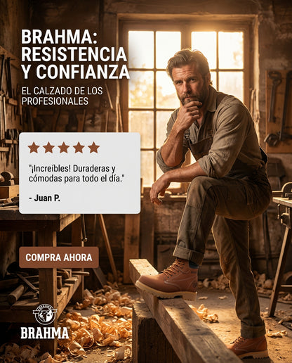 Botas Hombre Cuero Casuales Clásicas Trabajo Antideslizantes